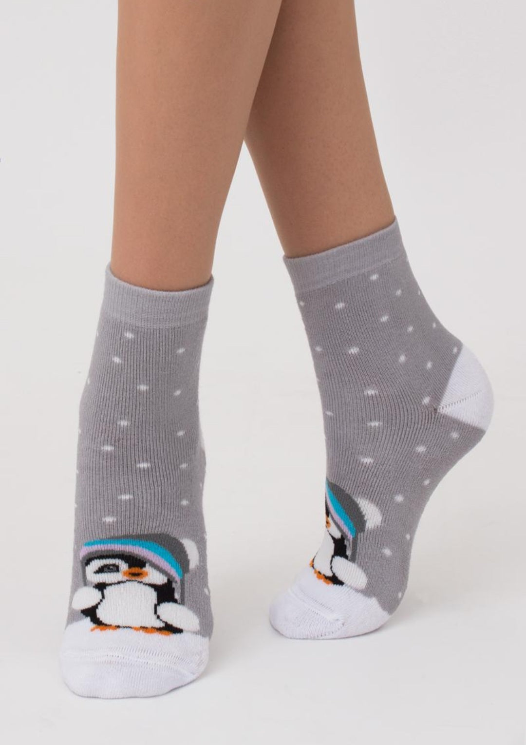 Носки детские с махрой, с пингвином