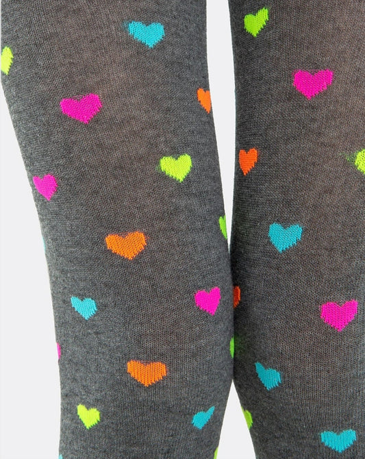 Колготки с сердечками