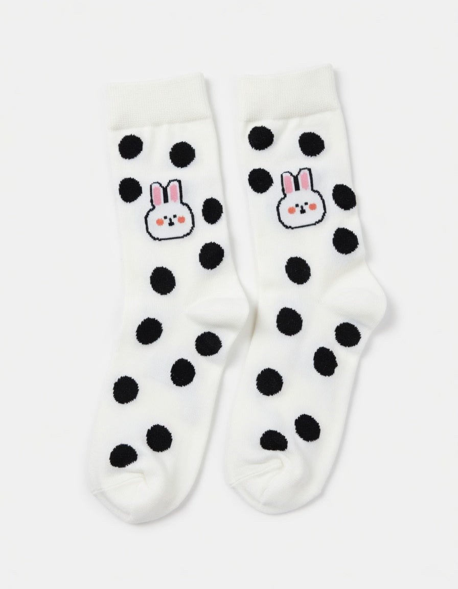 Bow Bunny Socks Gift Set + Keychain 🐰